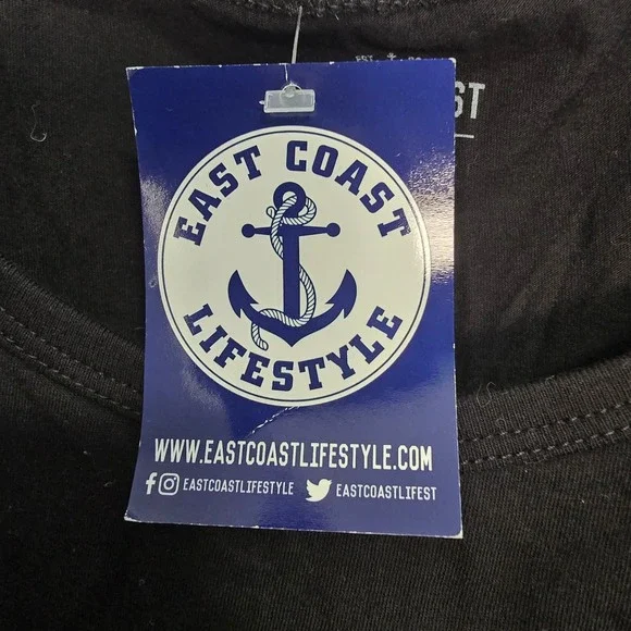 🆕️ NWT - East Coast Lifestyle Black Graphic Tank Top Men's 2XL 2TG Cotton - Picture 3 of 8
